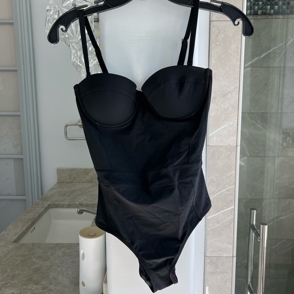 Tory Burch Lipsi Convertible One-Piece Swimsuit Black - Picture 11 of 15